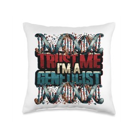 Genetic Science Gene Sequencing DNA Geneticist Throw Pillow