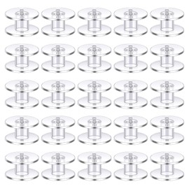 LOKUNN 25 Pcs Bobbins for Sewing Machine, Plastic Bobbins for Sewing Machine with Bobbin Case, Sa156 Bobbins, Bobbins Class 15, Bobbins for Sewing Machine