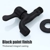 Wall Mount Faucet, Water Faucet Glossy Black for Gardens (for