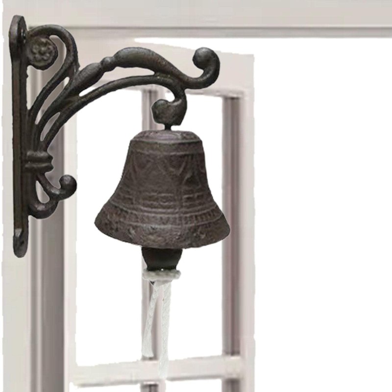 Cast Iron Wall Bell Rustic Style Aristocratic Logo Manually Shaking