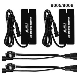 Alla Lighting Newest 9012/9005/9006 CANBUS Decoders for Anti Flicker LED Headlights Bulbs Resistor Adapter Harness Kits/Fix Error Free Codes