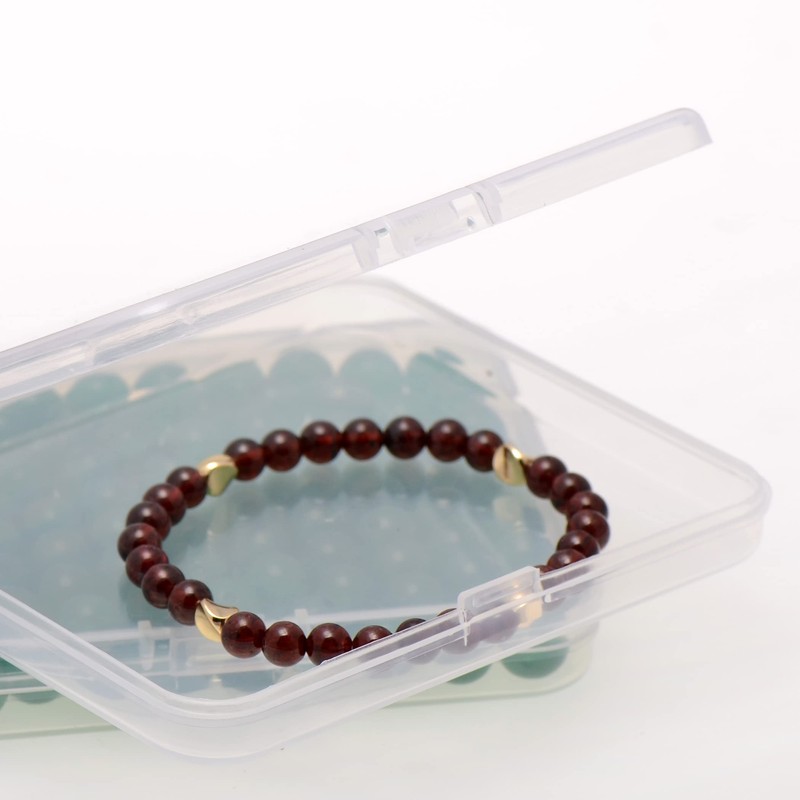 Paialco 6 PCS Pack Small Storage Boxes Flat Rectangle Plastic