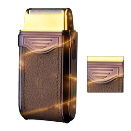 Afeitadora de Láminas para Hombres, Mini Afeitadora de Barba Eléctrica de una Sola Hoja Recíproca para el Hogar, Recortadora de Barba Pequeña Portátil, Afeitadora de Láminas