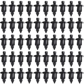 Pack of 50 6 mm expansion rivets, plastic, plastic rivets, cladding fastenings, clamps, expansion rivets, 6 mm, replacement for car, Honda, Yamaha, Suzuki, Kawasaki, black