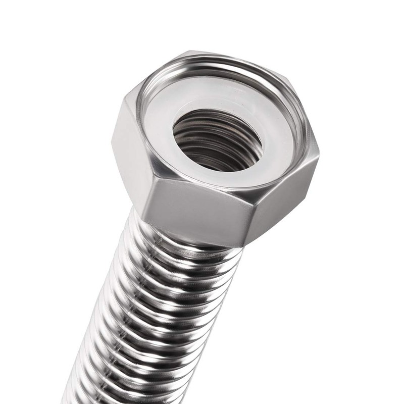 uxcell Corrugated Stainless Steel Flexible Water Line 3.9inch Long G1