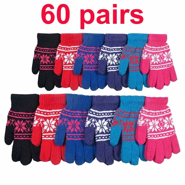Unbranded 60 pairs Men's Women Snowflake Warm Knitted Magic Winter