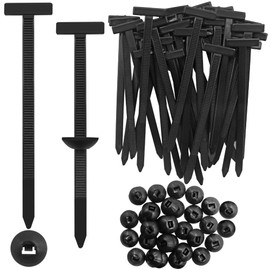 YuCool 30Pcs Nylon Universal Cable Tie Buckle, Heavy Duty Self-Locking Zip Ties with Button Lock,Automotive Zipper Clips for Car Fender Trunk Repair, Wire Bundling,Home & Garage Use