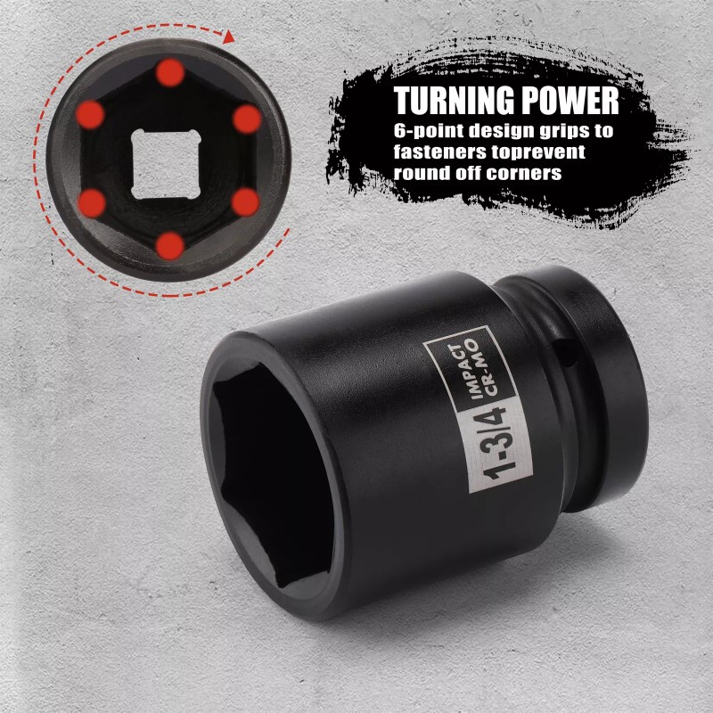 FS TOOL 1” Drive Spindle Axle Nut Impact Socket Set