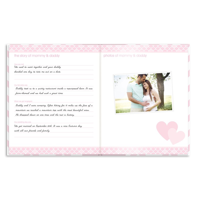 Pearhead P62202 Chevron Baby Book with Clean Touch Inkpad, Pink