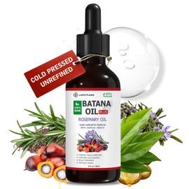 Raw Batana and Rosemary Hair Growth Serum for Post-Batama Oil Treatment, 8 in 1 DHT Blocking formula, Cold Pressed Organic Botana, Biotin, Castor, Argan, Saw Palmetto, Pumpkin Seed