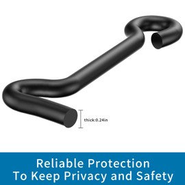 2 Pack Barn Door Latch Lock 6" Black Hook and Eye Latch with Screws, Rust-Resistant Metal Gate Latch for Window, Cabin Hooks, Sliding Door, Bathroom, Bedroom