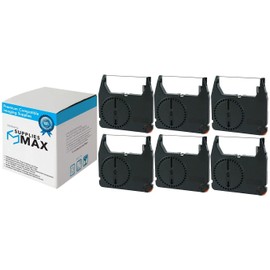 SuppliesMAX Compatible Replacement for Porelon 11813 Black Typewriter Correctable Ribbons (6/PK) - Replacement to IBM 1380999/1299845