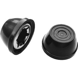 Hub Cap Replacement Compatible with Most Weber Charcoal Kettle Grills Retainer Cover Genesis Kenmore Part 987101 | Fits 3/8-inch Axles (2-Pack, Black)