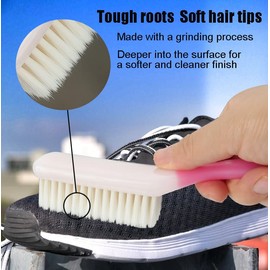 Roellgs 3 Piece Cleaning Brush Soft Bristle Brush Household Shoe Brush Laundry Brush with Comfortable Grip Portable Cleaning and Washing Brush