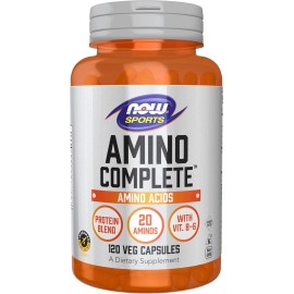 NOW Sports Nutrition, Amino Complete™,  120 veg capsules EXP:02/2027