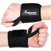 Actesso Weightlifting Wrist Wraps (Single) - Premium Wrist Support for Powerlifting, Deadlifts, Gym Workouts and Fitness Training (1, Black, One Size)