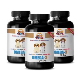 Dog Skin Supplements - Omega 3 - Dog Chewy SOFTGELS - Skin Health - Joint Support - Heart Health - Omega 3 for Puppies - 540 Softgels (3 Bottle)
