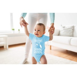 Daddy's - Body para bebé con texto en inglés "Daddy's Drinking Buddy", Azul claro, 12 meses