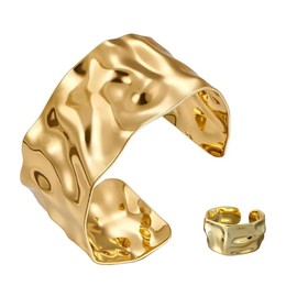 AYNKH Women Bracelet Cuff Same Ring Adjustable Alloy Boho Bracelet with Coil Birthday Gift for Girls Birthday Gifts 45cm Zinc, Metal