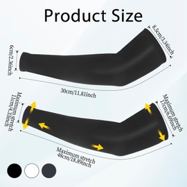 3 Pairs Arm Sleeves for Kids Youth Arm Sleeves Breathable Kids Arm Sleeves UV Sun Protection Arm Sleeves for Boys Girls Compression Sleeves for Baseball Football Volleyball Basketball