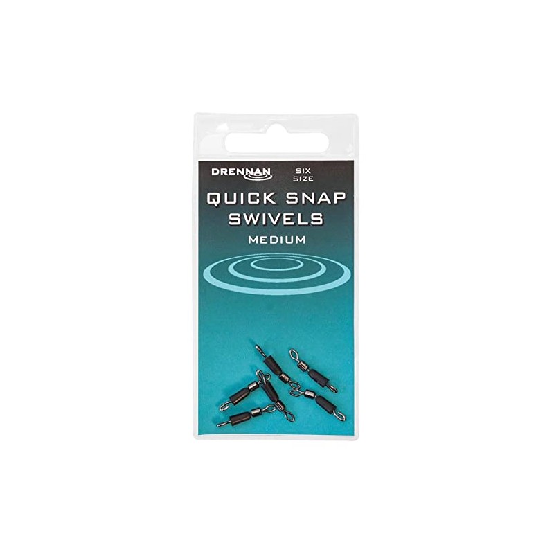 Drennan Quick Snap Swivels Pack Of 6 For Fishing: 12