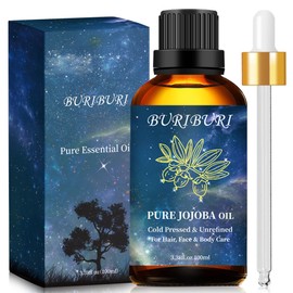 BURIBURI Jojoba Oil Pure Carrier Oil, 100% Pure, Organic, Natural Jojoba Oil 100ml/3.38fl.oz