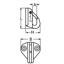 Fender Hooks/V4 A Stainless Steel 8 mm Fender Line Fender Holder Fender Eyelet A4