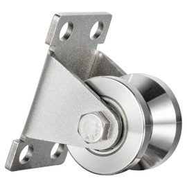 KCNOFNC Pulley with 2 Ball Bearings, 304 Stainless Steel Fitness Pulley, 32 mm V Type Pulley for 10 mm Ropes, Steel Cable, Load Capacity 250 kg, Pack of 1