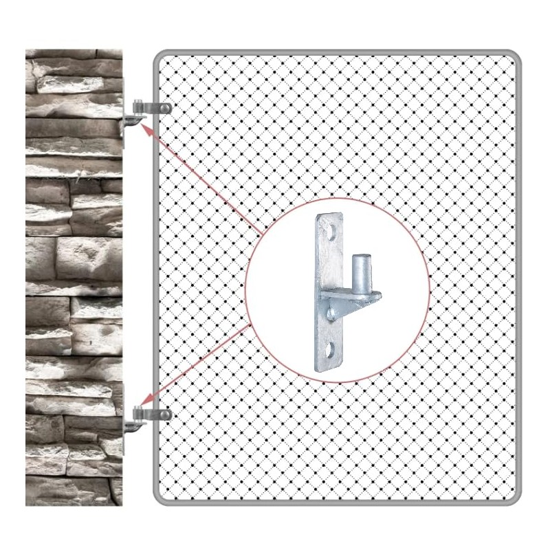 Dailydanny Wall Mount Gate Hinge Chain Link Fence Gate Hinges