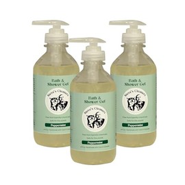 Steve's Cleaners Peppermint Bath & Shower Gel | Plant-Based & Paraben-Free Cleanser (Pack of 3)