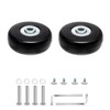 Eruceky Pack of 2 Suitcase Wheels Replacement Wheels, Rubber Mute