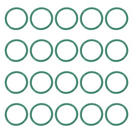 PATIKIL Fluorine Rubber O-Ring 17mm OD 14mm ID 1.5mm Width, 20Pcs Metric FKM Sealing Gasket Replacement for Seal Plumbing and Faucet Hose Machinery Plumbing Valves, Green