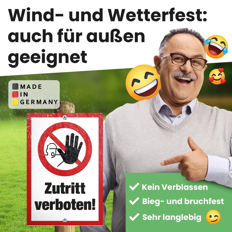 DankeDir! Zutritt verboten - Plastic Sign 30 x 20 cm