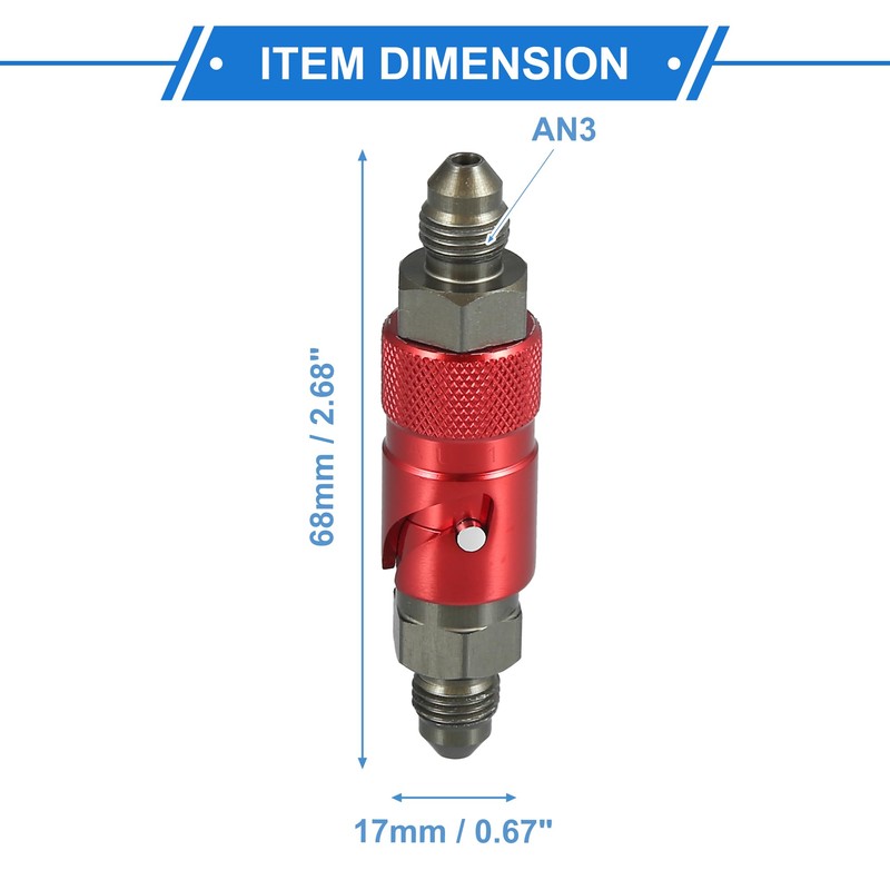 VekAuto AN3 3AN Car Quick Release Disconnect Dry Break Coupling