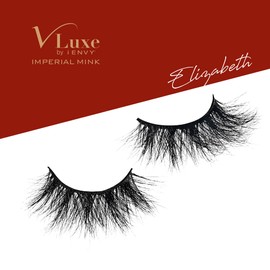 i•ENVY False Lashes, Imperial Mink High-End Eyelashes, Handcrafted Dramatic Natural Lashes, Wispy Fluffy Volume Extension Eyelashes (ELIZABETH)