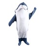 Wearable Shark Sleeping Bag Soft Cozy Flannel Hooded Blanket for