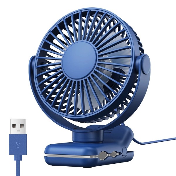 TOPK USB Clip-on Fan - Small Portable Desktop Table Fan