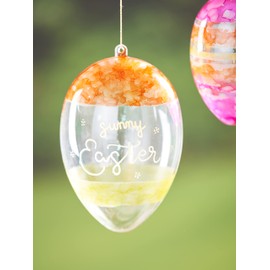 VBS Acrylic Eggs Transparent with Bore Set of 6 Each 2 x 12 cm, 14 cm and 16 cm