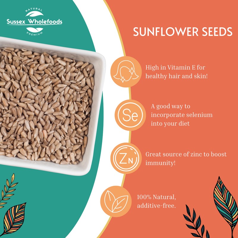 Sussex Wholefoods: Sunflower Seeds 500g - Nutty, Nutritious, Perfect for