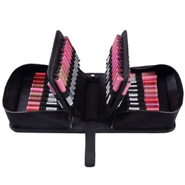 ROWNYEON Estuche para lápiz labial Organizador Estuche para lápiz labial Brillo de labios Pantalla portátil Lápiz labial Bolsa de almacenamiento de maquillaje Bolsa de viaje de maquillaje Caja de