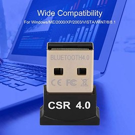 ASHATA CSR4.0 Mini USB Adaptador Bluetooth Wiress Dongles Receptor Wiress Adaptador Bluetooth para Mouse Teclado Auriculares