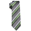 Barry.Wang Sage Green Black Grey Tie Set for Men Striped