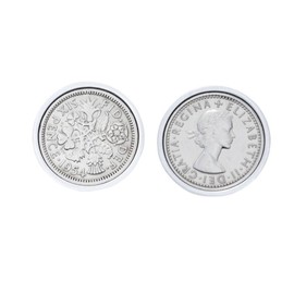 Polished Sixpence Cufflinks | 1954 Anniversary 1954 Coins 71st Birthday