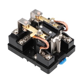 High Power Relay JQX-62F-2Z, Coil Voltage DC 12V 80A, DPDT 2NO 2NC, Electronmagnetic Relay, 35mm Rail Mount (DC 12V, 1)