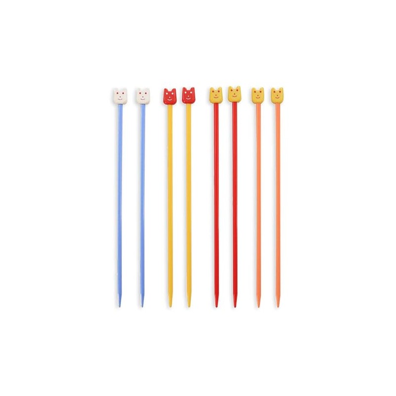 Pony Childrens Kids Starter Knitting Needles Knit Pins Length 18cm