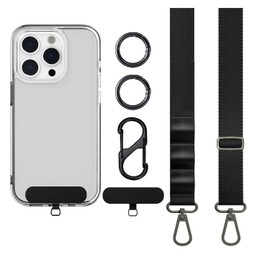 ALUBES Smartphone Shoulder 1.0 inch (25 mm) Smartphone Strap, Neck Hanging, Cross-Angle, Fall Prevention, Cell Phone Strap, Thick, Durable Enhanced Version, Lost / Fall Prevention, Forget Items, Tag