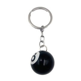 Galepromot Black Creative Number Eight Billiard Key Chain Pendant Car Key Ring Decoration Useful and Practical Accessories Women's Keyrings and Keychains Accessories