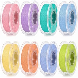 8 Pastel PLA Filament Bundle, 2KG 3D Printer Filament 1.75mm