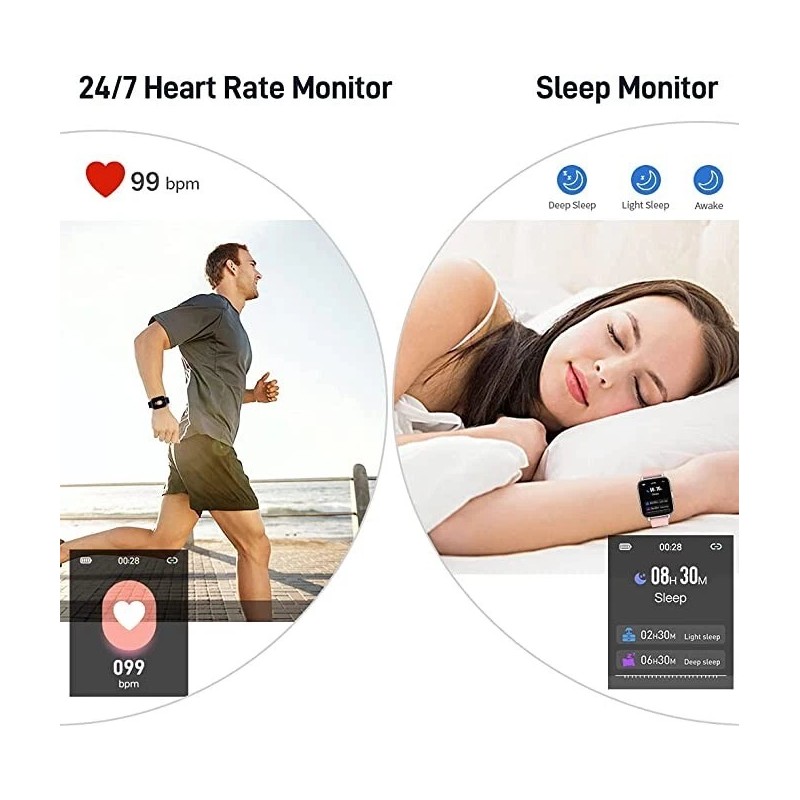 Nerunsa Smart Watch Your Fitness Tracker X003DL64DV Black
