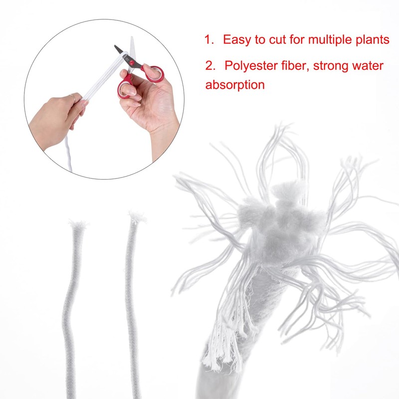 ORIMERC 30 feet 1/6 inch Self Watering Capillary Wick Cord